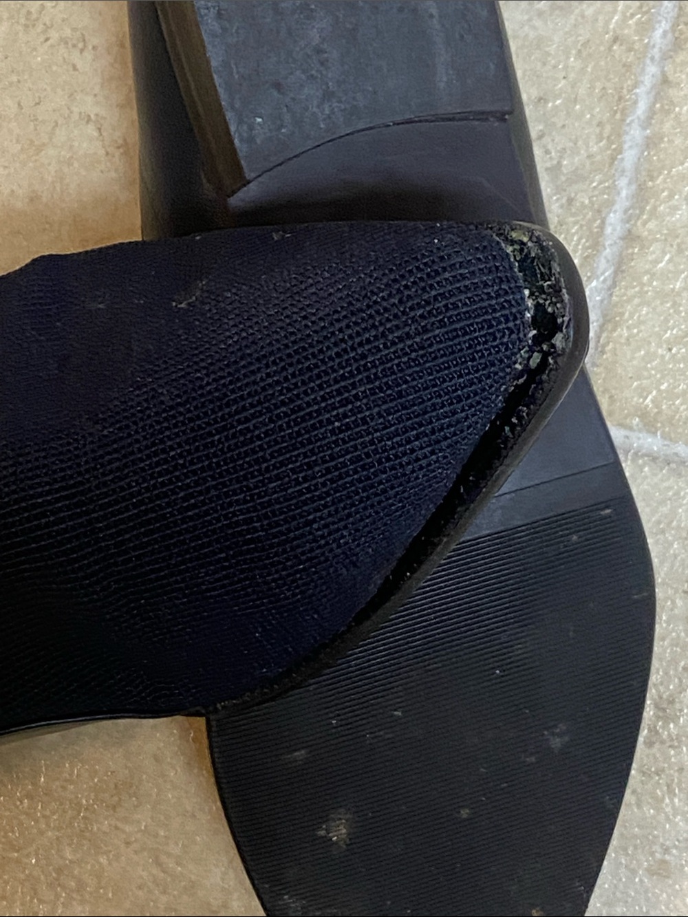 Unisa Black Pointed Knit Slip-On Flats - Picture 7 of 11